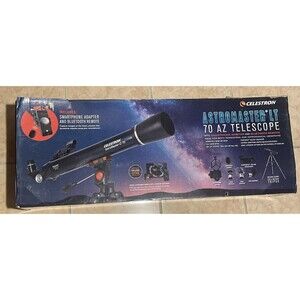 Celestron AstroMaster 70AZ LT Refractor Telescope Kit with Smartphone Adapter-